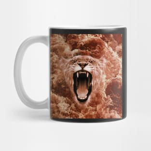 Lioness of The Jungle Fierce Zodiac Sign Graphic Design Leo Lion Mug